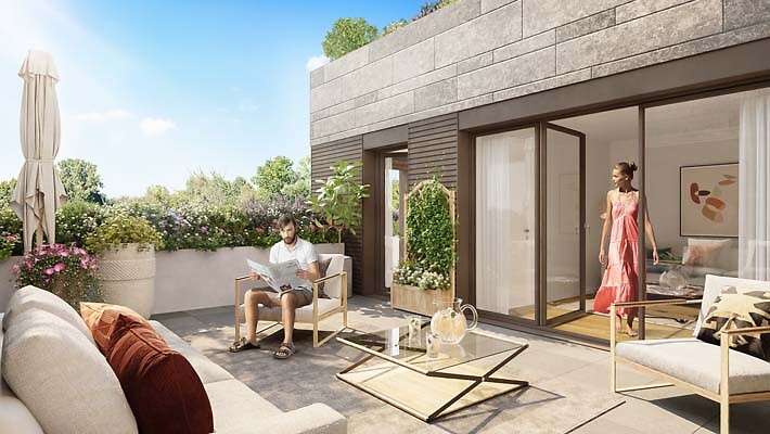 Extérieur Résidence Les Terrasses : Location appartement ville d'Avray