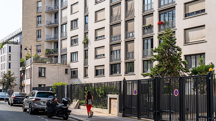 Entrée Résidence Javel : Location appartement Paris 15